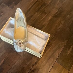 Michael Kors Fulton Moc Silver Glitter
